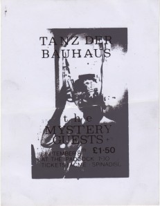 1979-09-08 – The Mystery Guests / Bauhaus @ The Paddock, Northampton